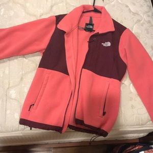 The North Face pink fleece jacket